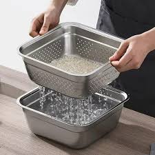 آبکش و لگن استیل